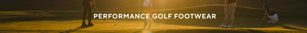 Golfer walking down the fairway wearing white SQAIRZ golf shoes.